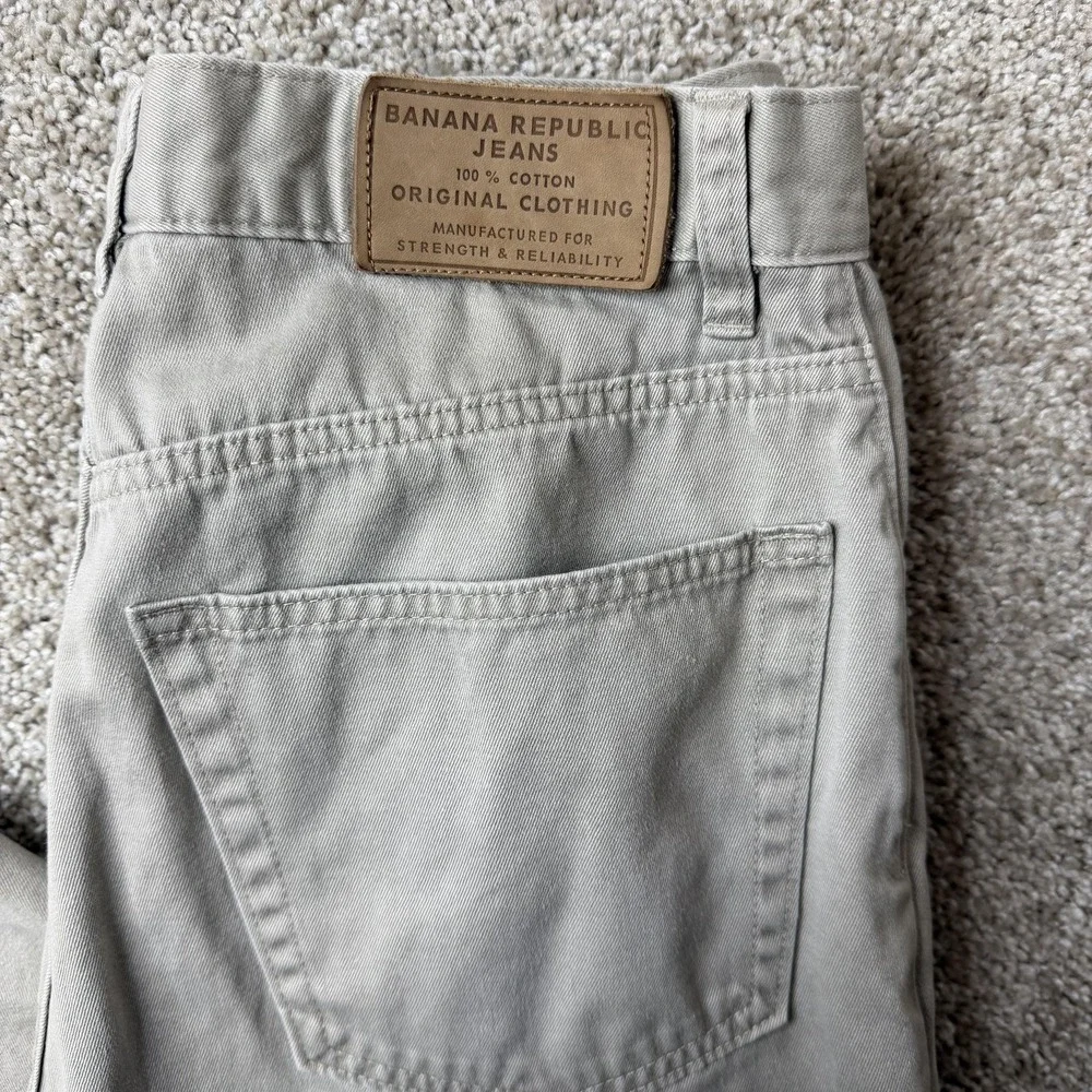 Banana Republic Laredo Jeans Mens 32x32 Light Wash Beige Denim Regular Straight